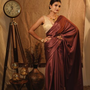 Plum Saree