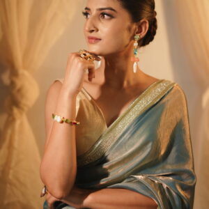 Ash Blue Saree