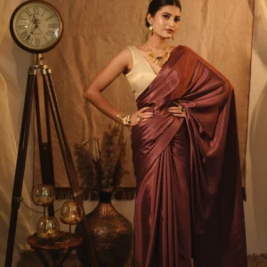 Plum Saree