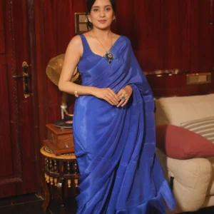 Royal Sapphire Blue Silk Saree