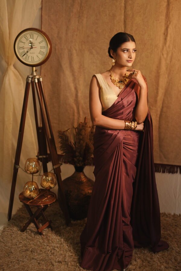Plum Saree - Image 3