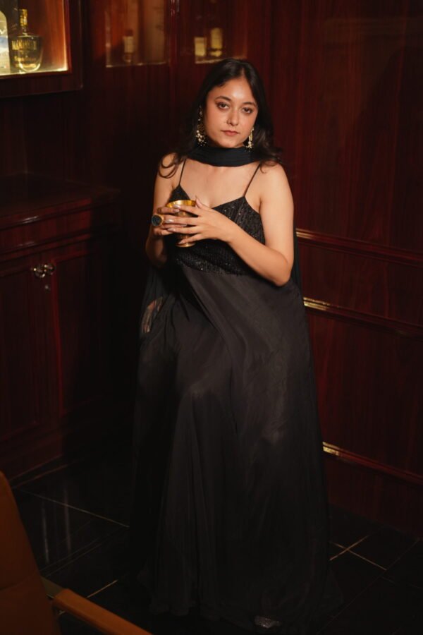 Black Indo-Western Dress - Image 7
