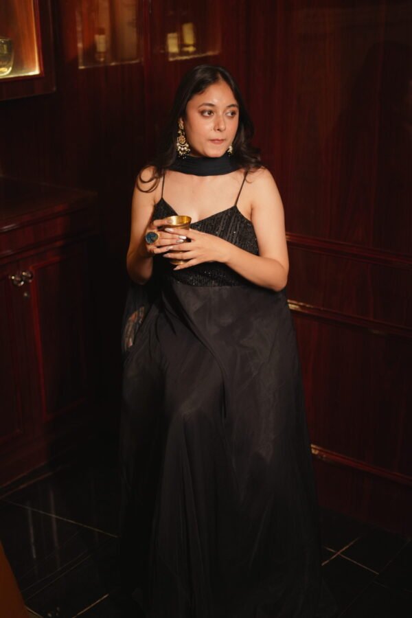 Black Indo-Western Dress - Image 6