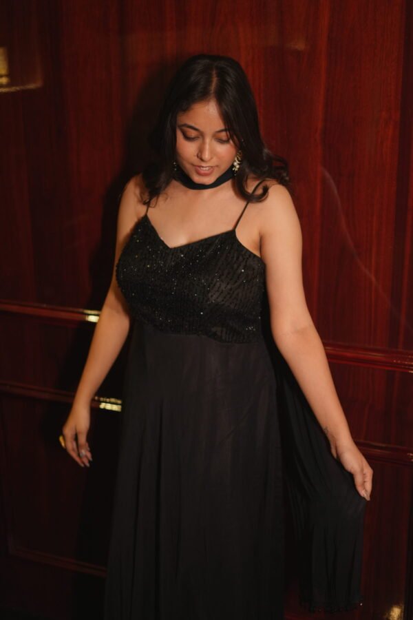 Black Indo-Western Dress - Image 3