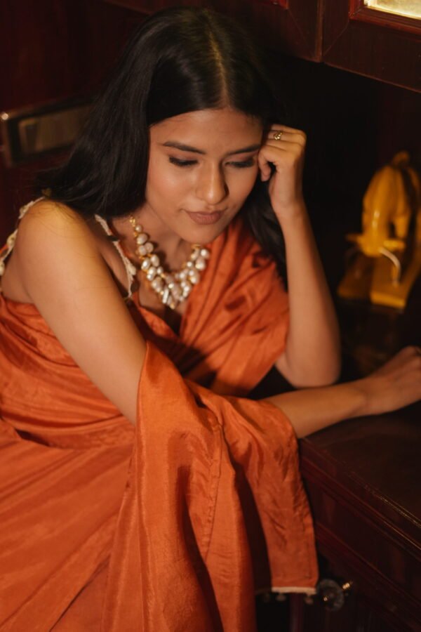 Rustic Charm Handwoven Saree - Image 4