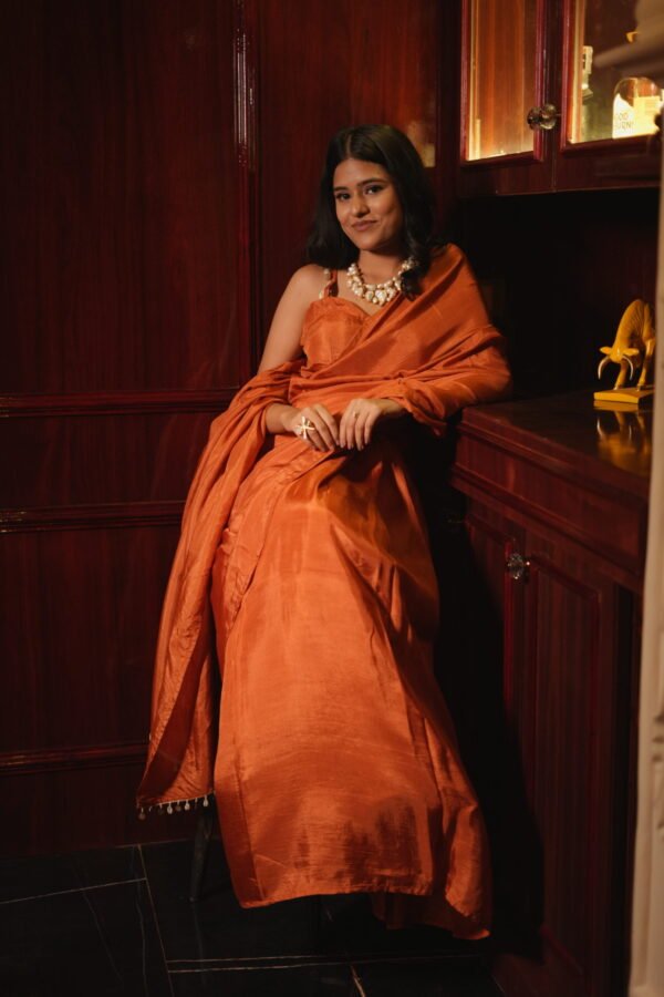 Rustic Charm Handwoven Saree - Image 5