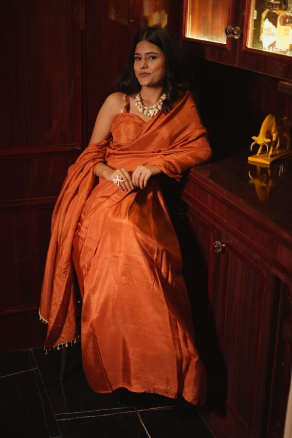 Rustic Charm Handwoven Saree - Image 6