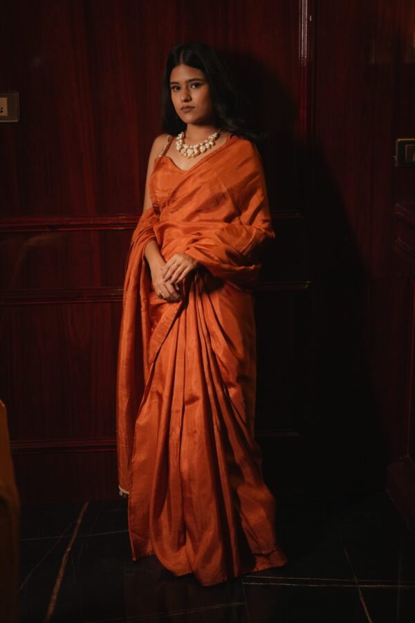 Rustic Charm Handwoven Saree - Image 8