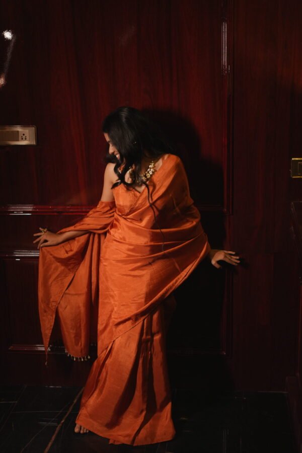 Rustic Charm Handwoven Saree - Image 10